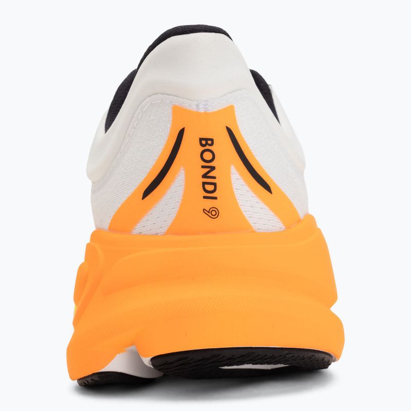 Кросівки для бігу чоловічі HOKA Bondi 9 Wide white/neon tangerine 6