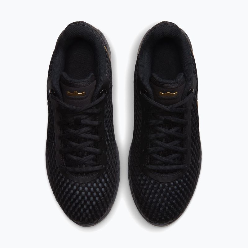 Кросівки для баскетболу чоловічі Nike LeBron Witness X black/black/iron grey/metallic gold 5