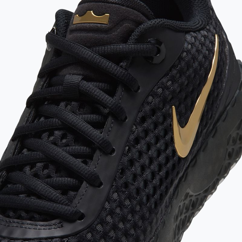 Кросівки для баскетболу чоловічі Nike LeBron Witness X black/black/iron grey/metallic gold 6