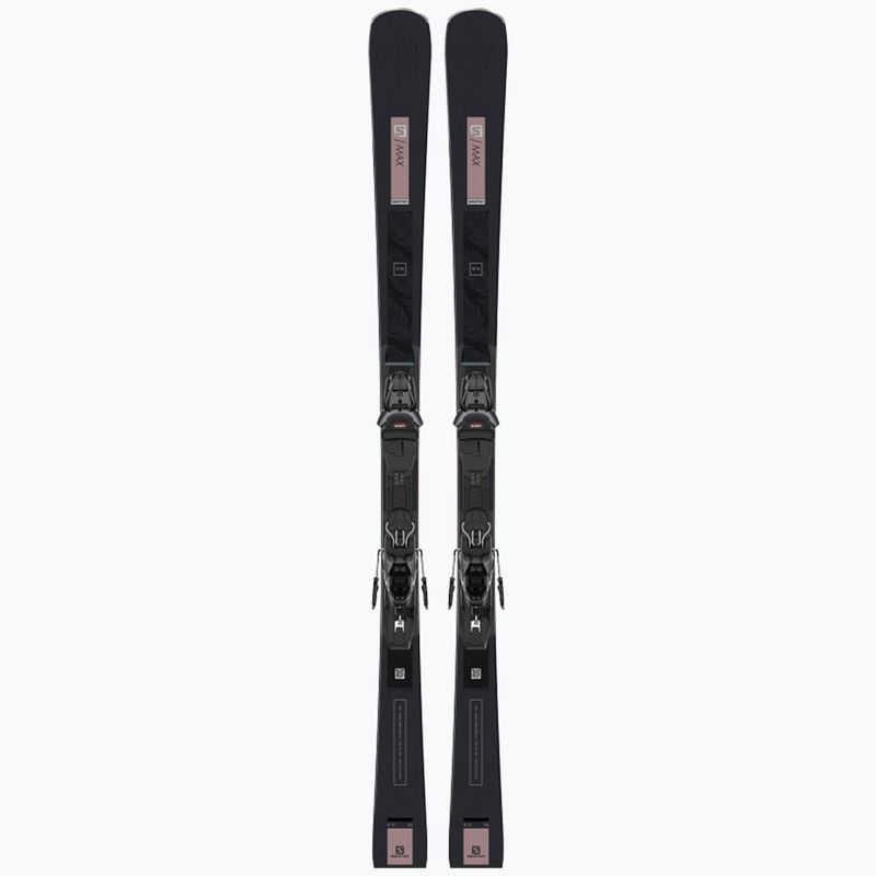 Лижі гірські жіночі Salomon S/Max W 10 + M11 GW чорні L41135000/L4113210010 10