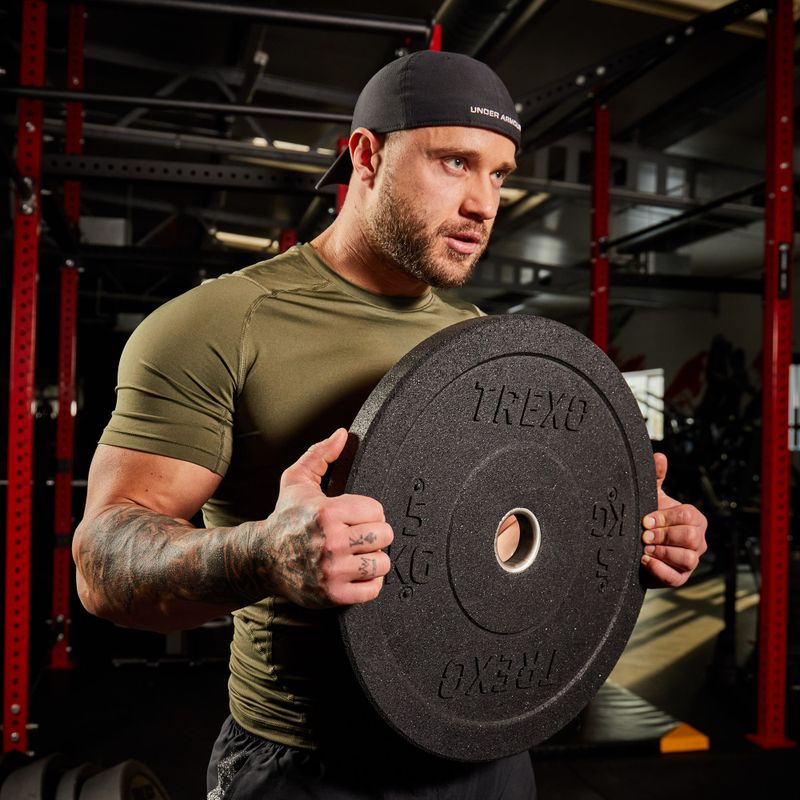 Диски бамперові олімпійські XTREXO чорні TRX-BMP005 5 кг 6