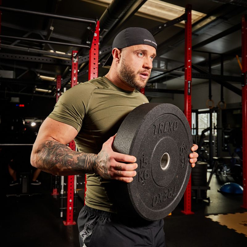 Диски бамперові олімпійські XTREXO чорні TRX-BMP015 15 кг 5