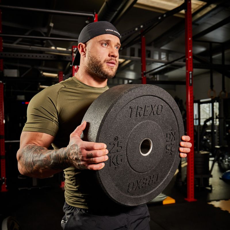 Диски бамперові олімпійські XTREXO чорні TRX-BMP025 25 кг 6