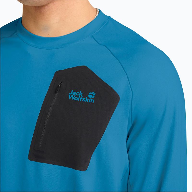 Лонгслів чоловічий Jack Wolfskin Prelight Trail Crew aurora blue 4