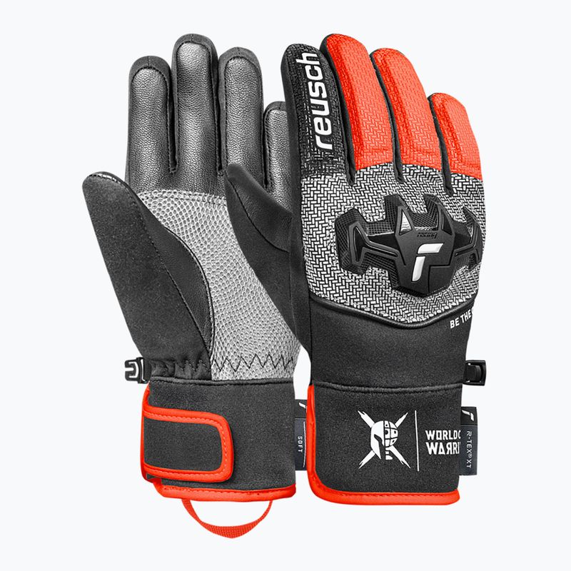 Рукавиці гірськолижні дитячі Reusch Worldcup Warrior R-Tex XT Junior black/silver/fluo red 2