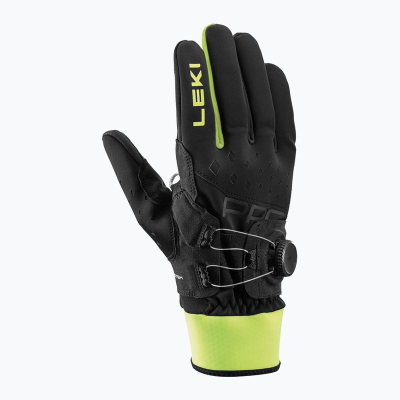 Лижні рукавички LEKI PRC Boa Shark black/neon yellow 2