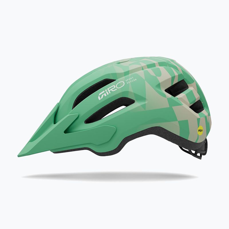Шолом велосипедний дитячий Giro Fixture II MIPS matte green rush 2
