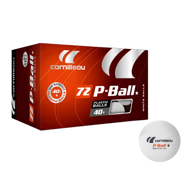 М'ячі для настільного тенісу Cornilleau P-Ball* ABS EVOLUTION 72 шт. білі