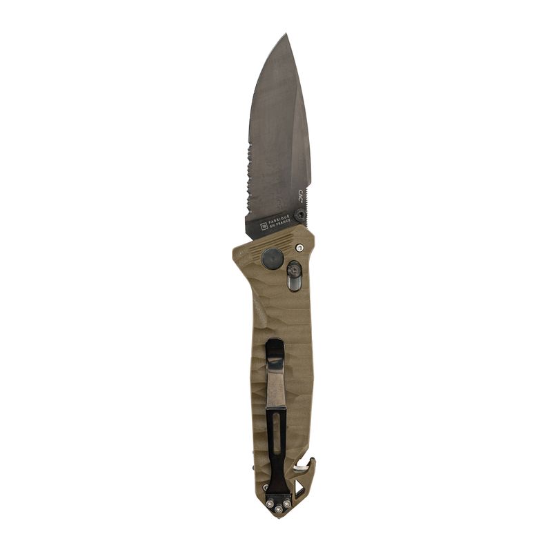 Ніж туристичний TB Outdoor CAC Serration Manche Toxifie PA6 GF khaki