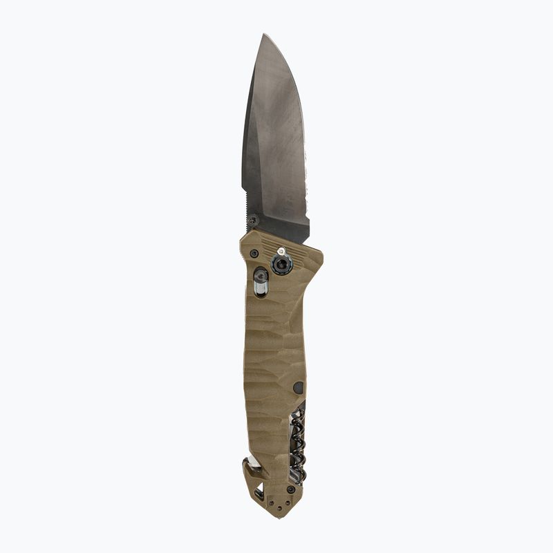 Ніж туристичний TB Outdoor CAC Serration Manche Toxifie PA6 GF khaki 2