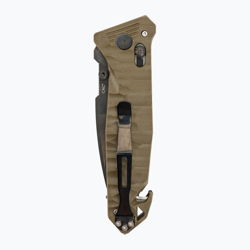 Ніж туристичний TB Outdoor CAC Serration Manche Toxifie PA6 GF khaki 3