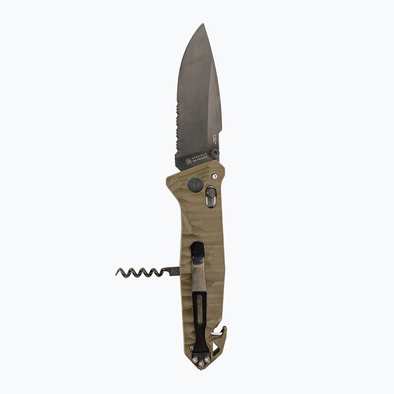 Ніж туристичний TB Outdoor CAC Serration Manche Toxifie PA6 GF khaki 5