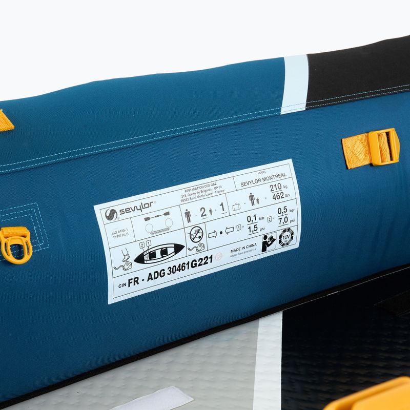 Синьо-чорна 3-місна надувна байдарка Sevylor Montreal 15