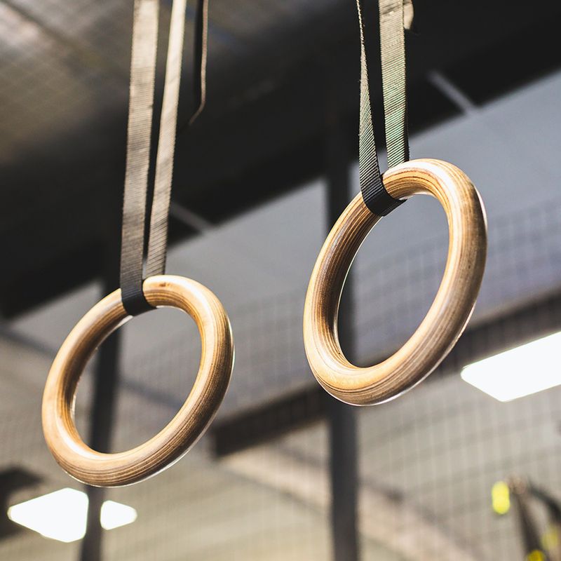 Кільця гімнастичні з ремнями Sveltus Wooden Gym Ring дерев'яні 3930 3