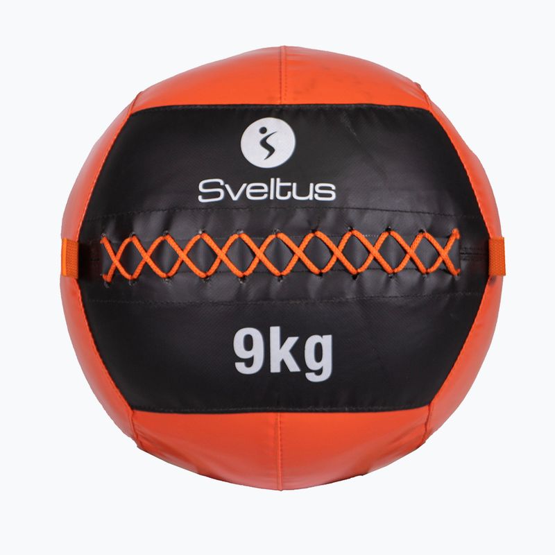 М'ячі медичний (волбол) Sveltus Wall Ball 9 кг black/red