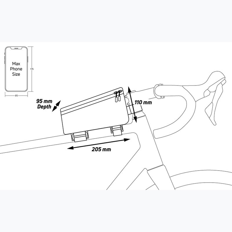 Велосумка на раму Zefal Console Pack T2 чорна ZF-7011 6
