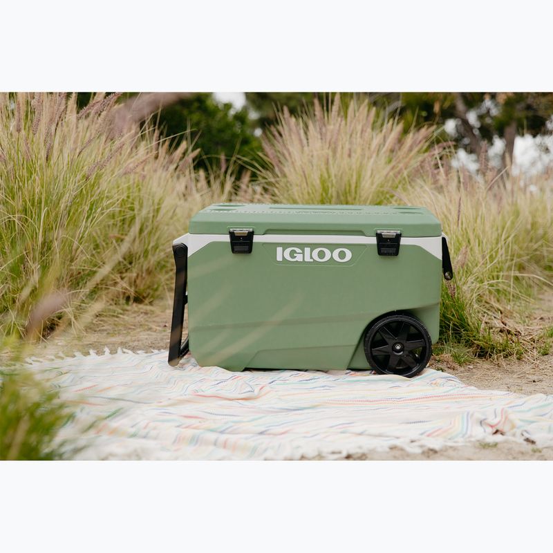 Холодильник туристичний Igloo Ecocool Latitude 90 Qt Roller 85 л vintage green 9