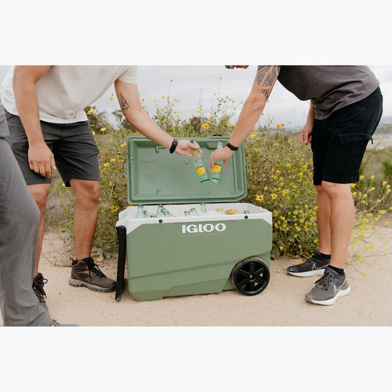 Холодильник туристичний Igloo Ecocool Latitude 90 Qt Roller 85 л vintage green 11