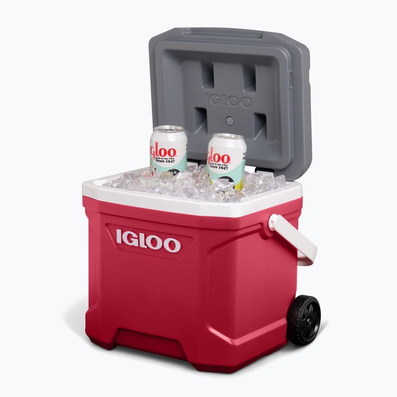 Холодильник туристичний Igloo Latitude 16 Qt Roller 15 л industrial red/ meteorite 14