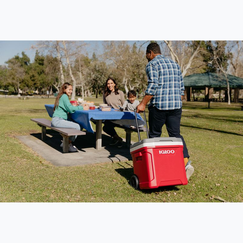 Холодильник туристичний Igloo Latitude 60 Roller 56 л industrial red/ meteorite 16