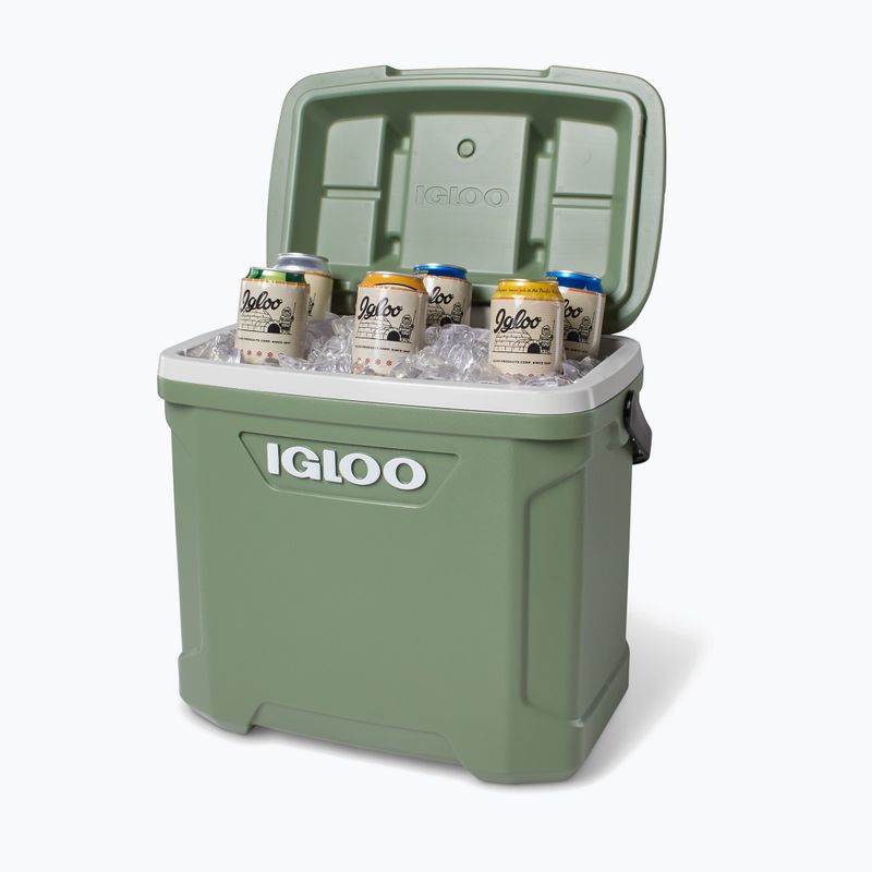 Туристичний холодильник Igloo Ecocool Latitude 30 еко сірий/ вінтажний зелений/чорний 6