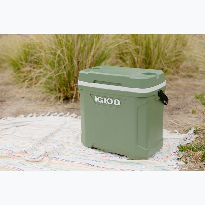 Туристичний холодильник Igloo Ecocool Latitude 30 еко сірий/ вінтажний зелений/чорний 7