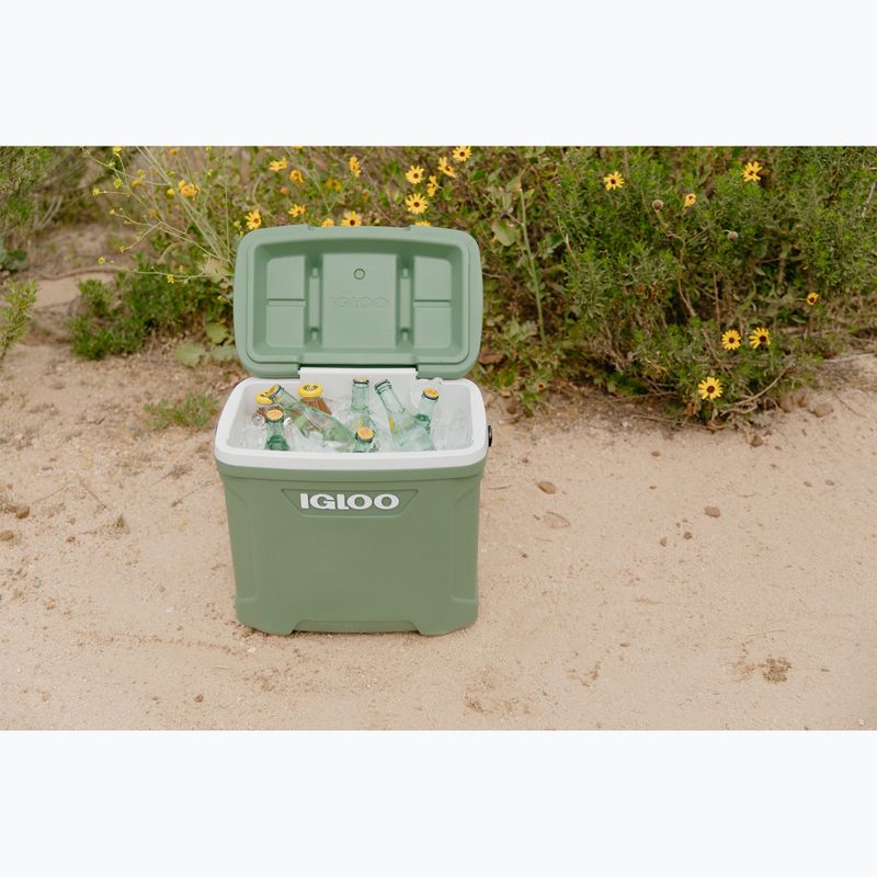 Туристичний холодильник Igloo Ecocool Latitude 30 еко сірий/ вінтажний зелений/чорний 8