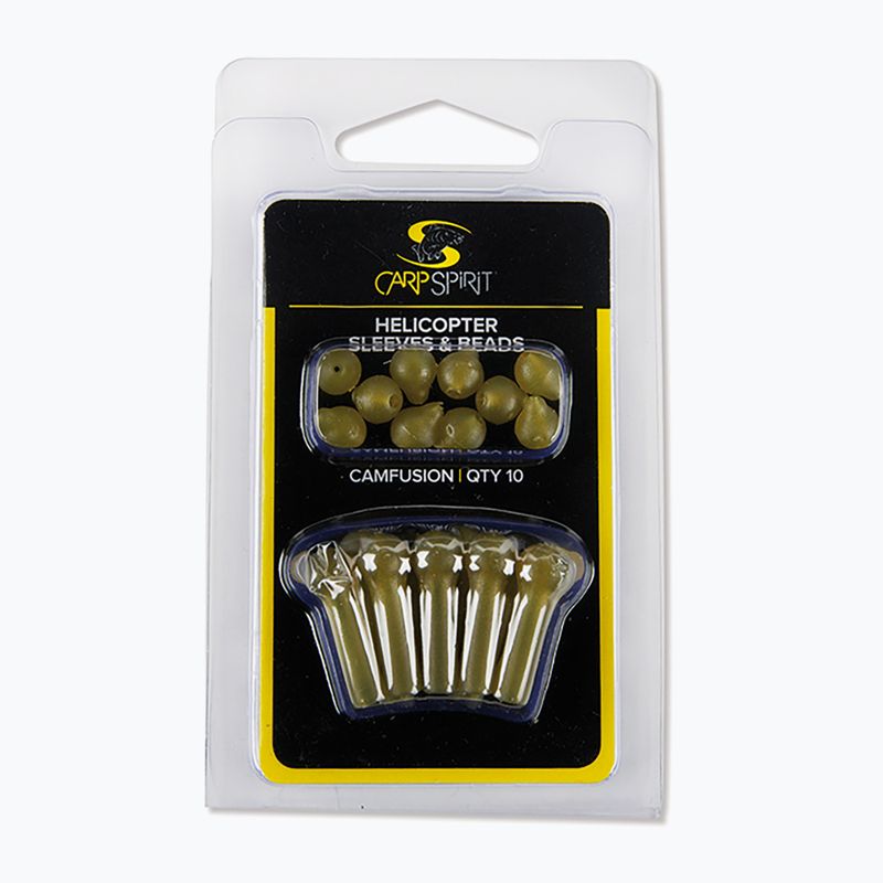 Протизакручувачі Carp Spirit Helicoptor Sleeves & Beads Camo зелені ACS010232