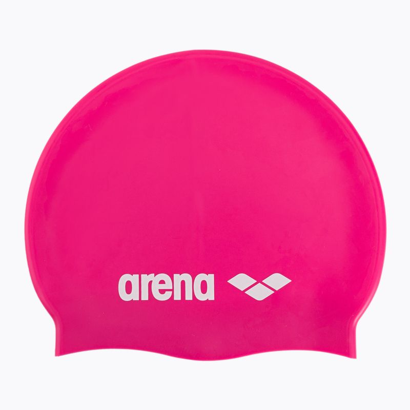 Шапочка для плавання arena Classic Silicone fuchsia/white