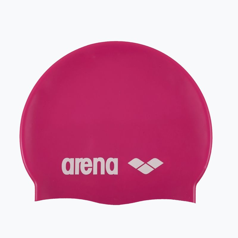 Шапочка для плавання arena Classic Silicone fuchsia/white 2