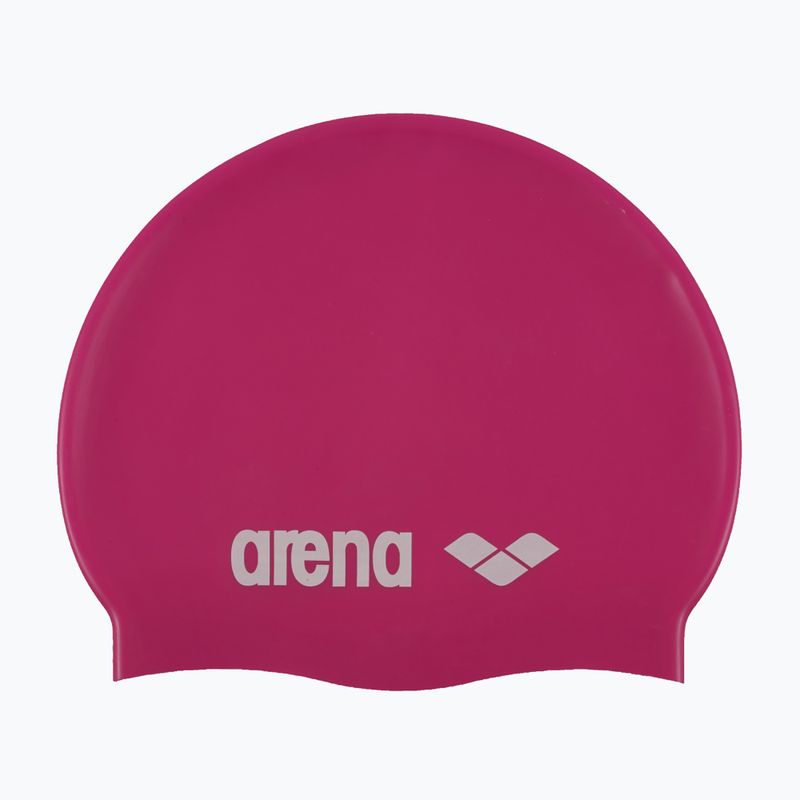 Шапочка для плавання дитяча arena Classic Silicone Jr fuchsia/white 2