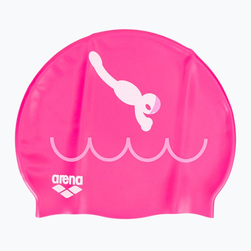 Шапочка для плавання дитяча arena Kun Cap dive/fuchsia