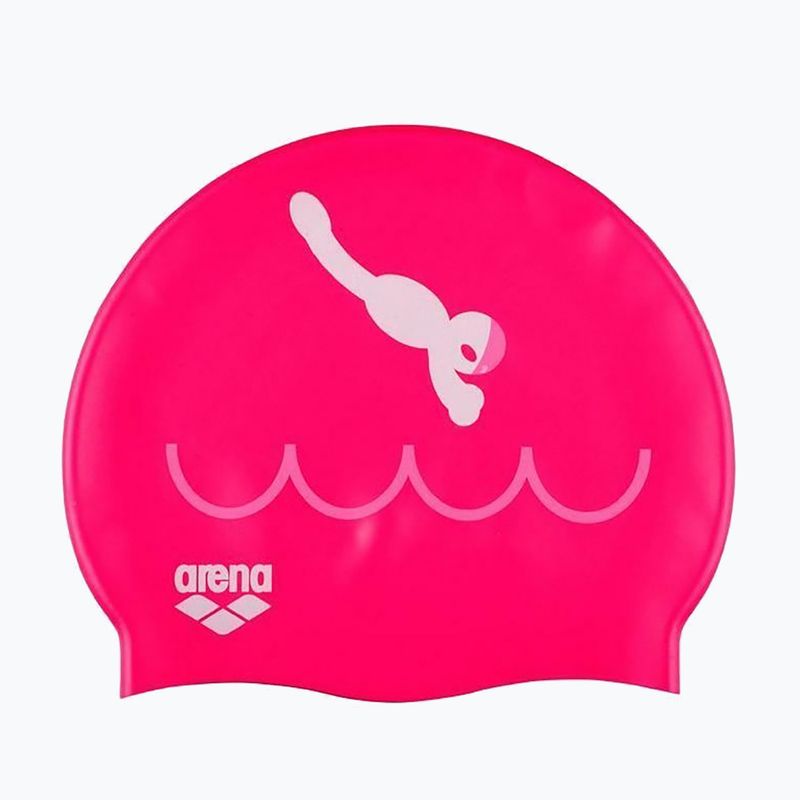 Шапочка для плавання дитяча arena Kun Cap dive/fuchsia 2