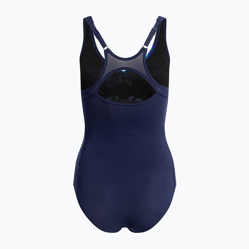 Купальник суцільний жіночий Arena Equatorial One Piece Eye Back navy/turquoise 2