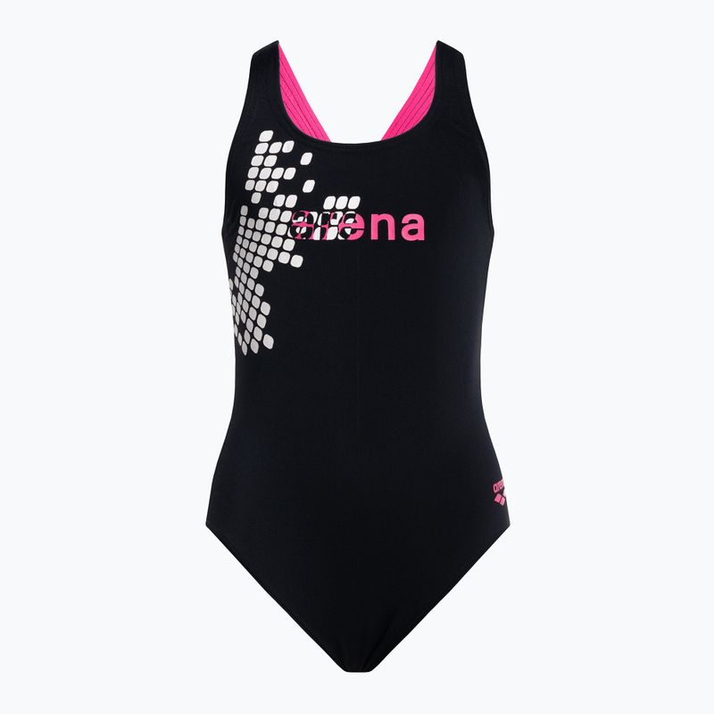 Купальник суцільний дитячий Arena  Cell One Piece L black/fresia rose