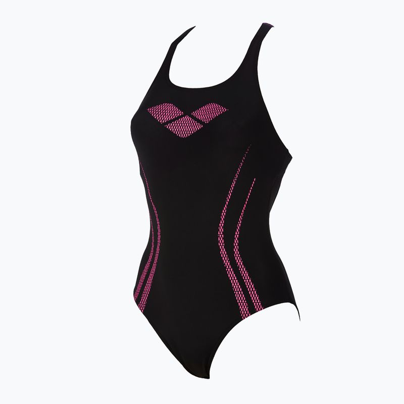 Купальник суцільний жіночий Arena Isla One Piece black/plum/fresia rose 4