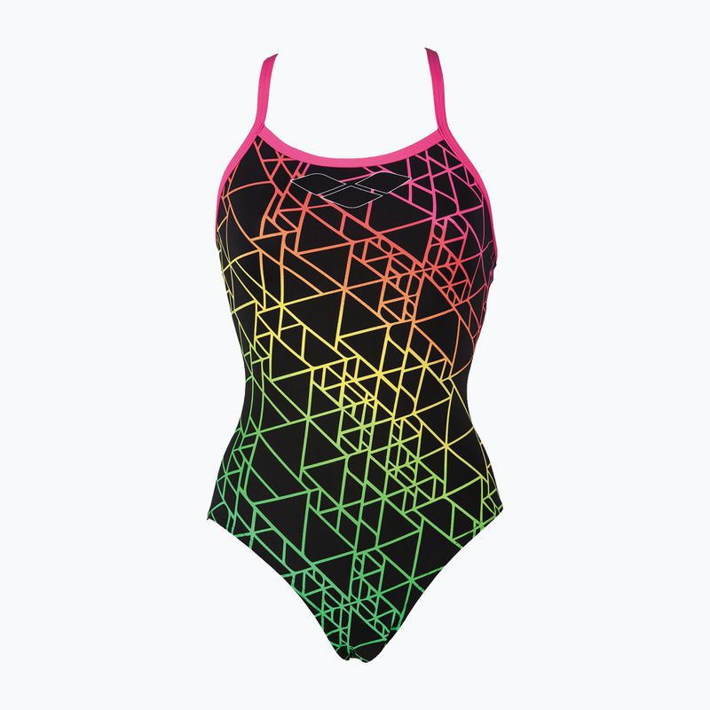 Купальник суцільний жіночий Arena Reticulum One Piece black/fresia rose 5