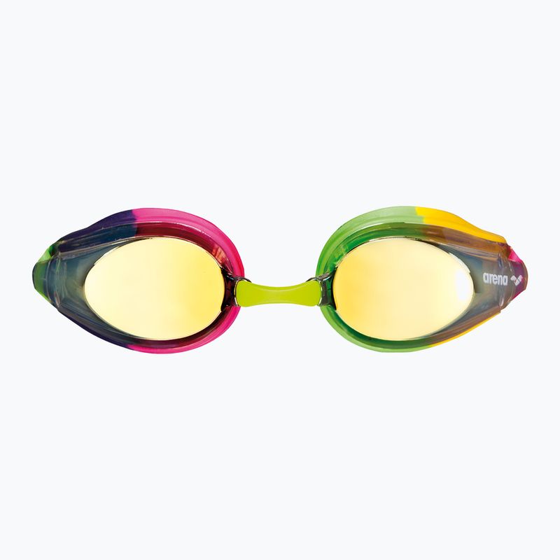 Окуляри для плавання дитячі arena Tracks JR Mirror blue yellow violet/fuchsia/green 2