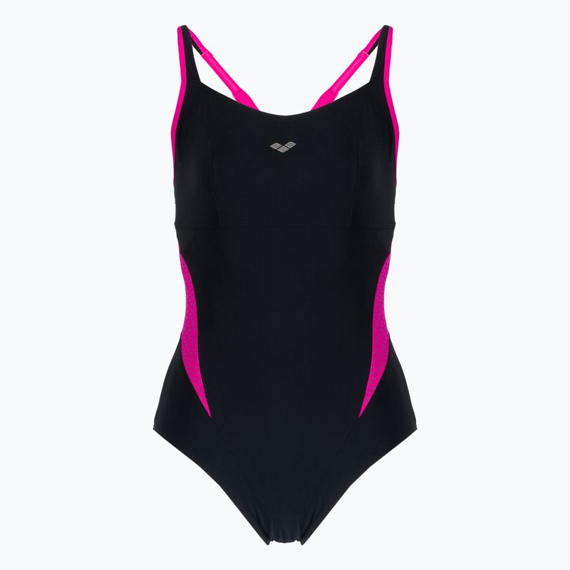 Купальник суцільний жіночий Arena Agate Strap Back One Piece black/rose violet