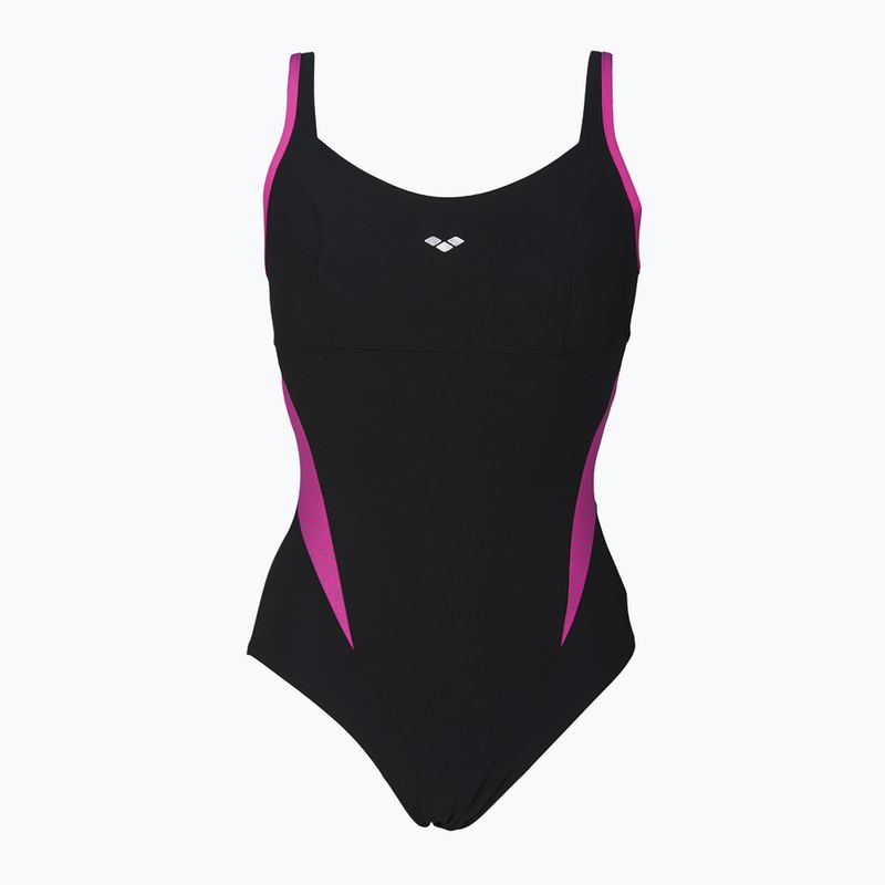 Купальник суцільний жіночий Arena Agate Strap Back One Piece black/rose violet 6