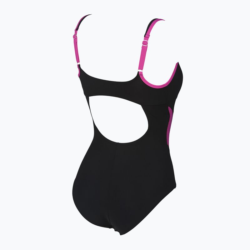 Купальник суцільний жіночий Arena Agate Strap Back One Piece black/rose violet 8