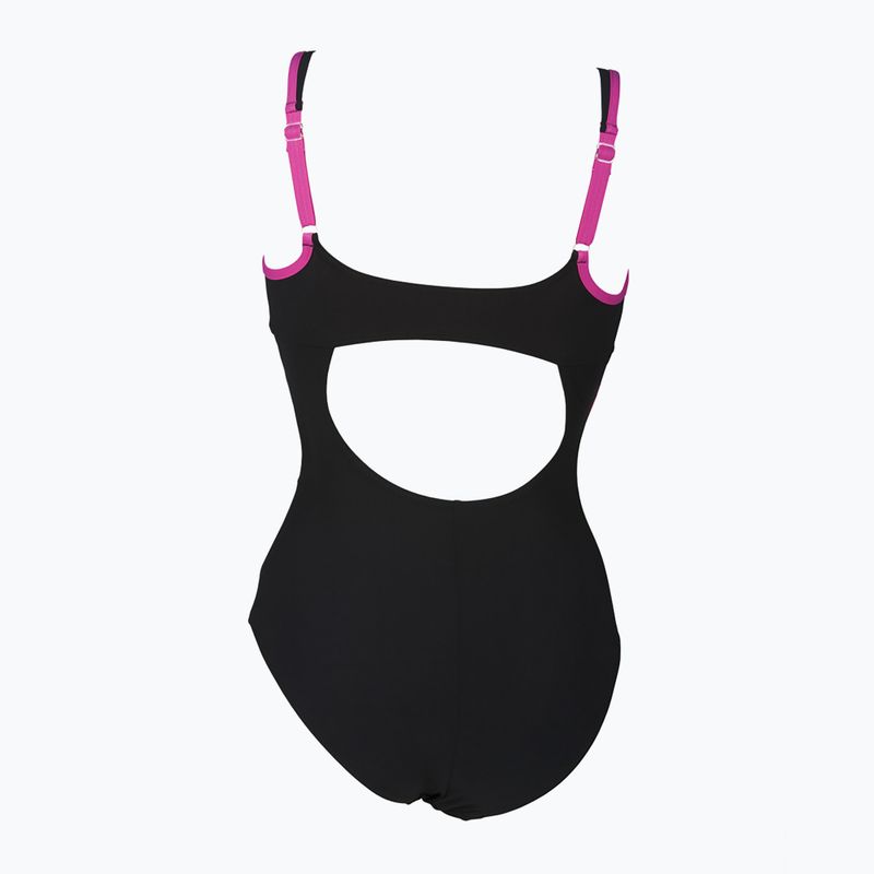 Купальник суцільний жіночий Arena Agate Strap Back One Piece black/rose violet 9