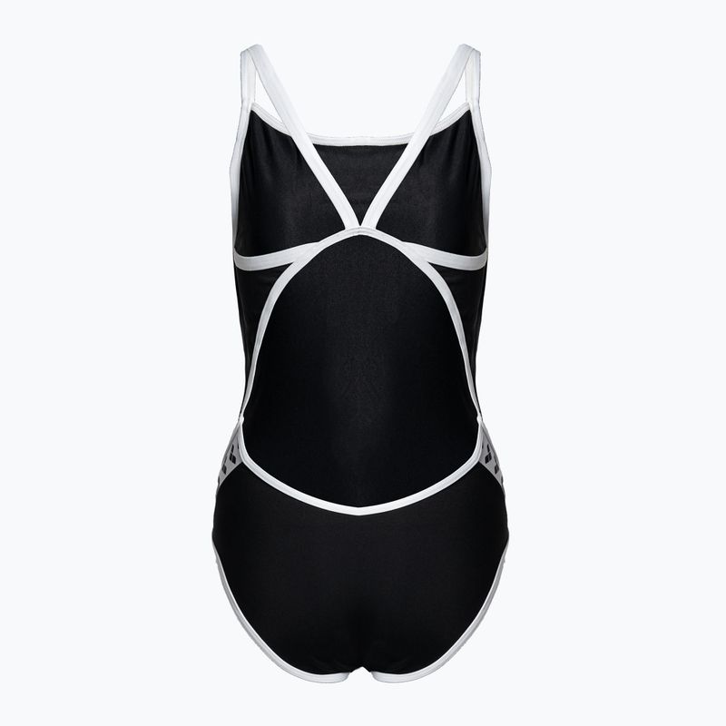 Купальник суцільний жіночий Arena Team Stripe Super Fly Back One Piece black/white 2