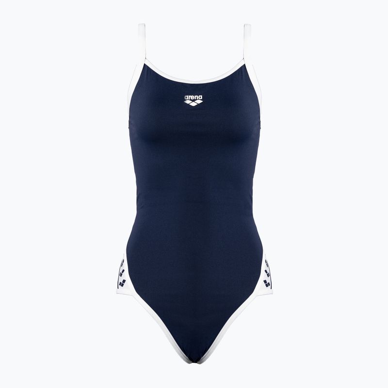 Купальник суцільний жіночий Arena Team Stripe Super Fly Back One Piece navy/white