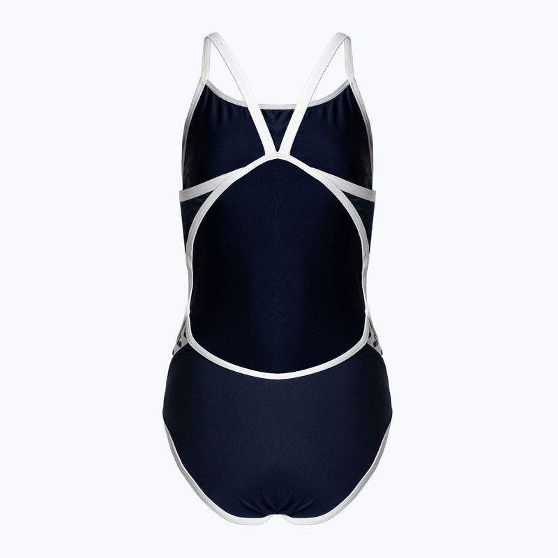 Купальник суцільний жіночий Arena Team Stripe Super Fly Back One Piece navy/white 2