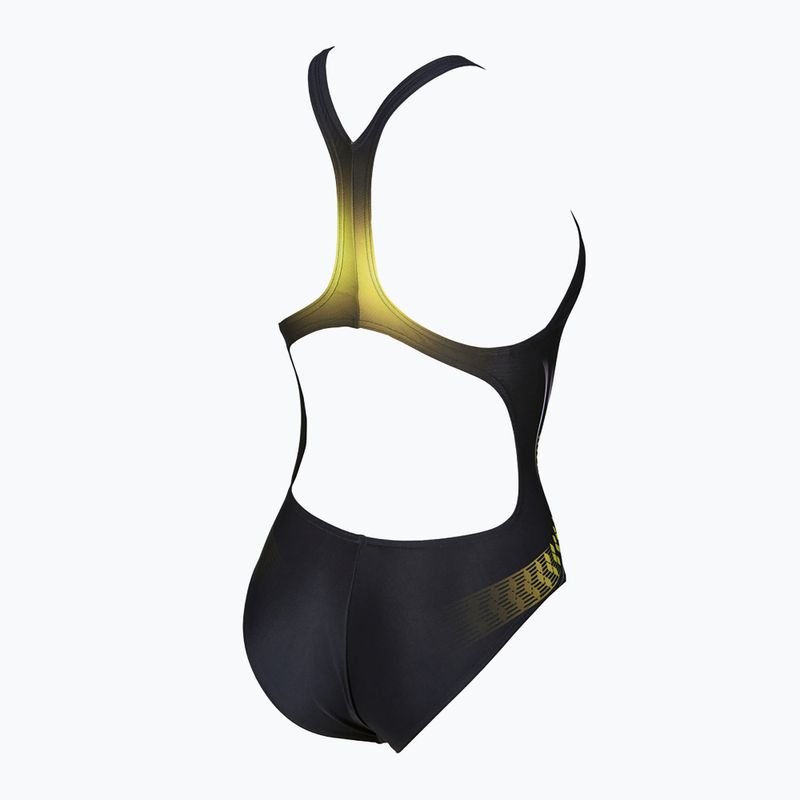 Купальник суцільний жіночий Arena One Placed Print One Piece black/soft green 5