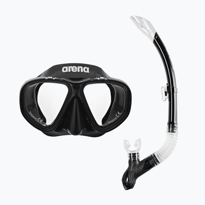 Набір для снорклінгу arena Premium Snorkeling Set black/clear/black