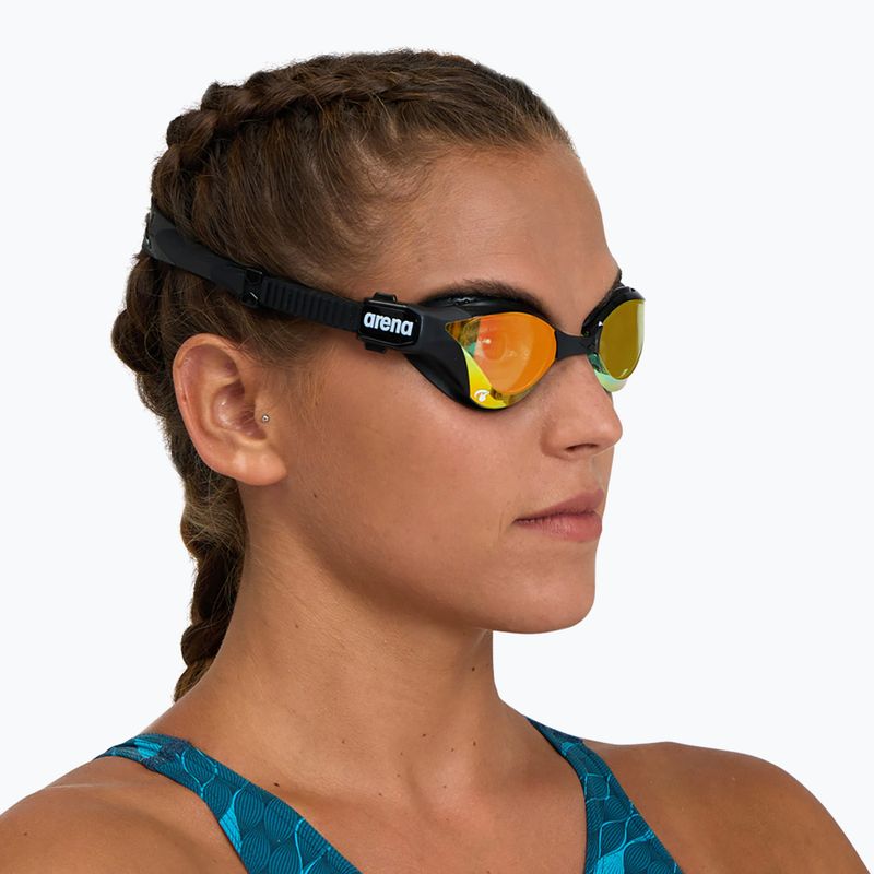 Окуляри для плавання Arena Cobra Tri Swipe Mirror yellow copper/black 8