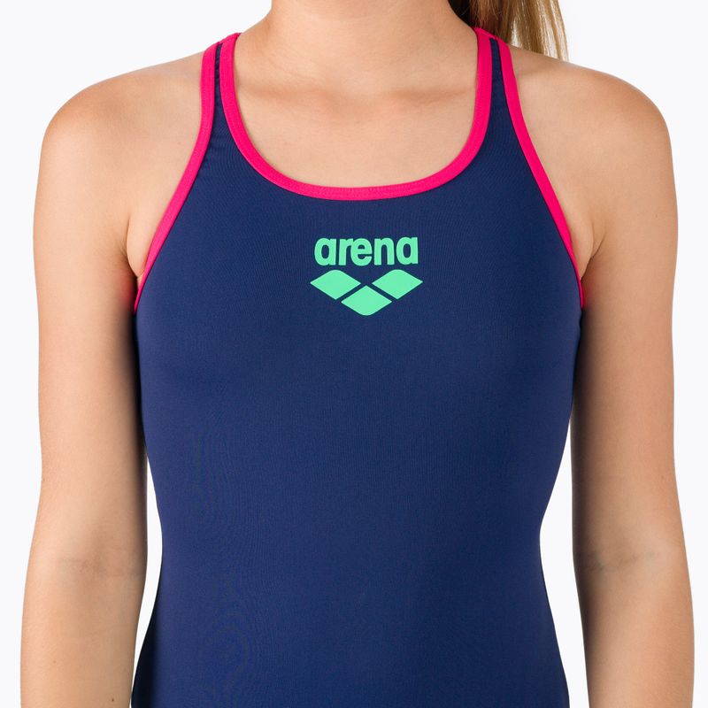 Купальник суцільний дитячий Arena  Biglogo Swim Pro Back One Piece navy/freak rose 4
