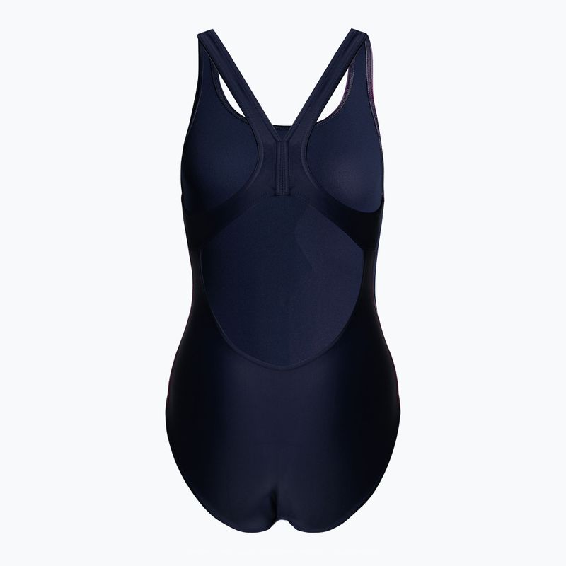 Купальник суцільний жіночий Arena Mirrors Swim Pro Back One Piece L navy/freak rose 2